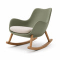 Schaukelstuhl Polypropylen Eichenholz Grün Beige