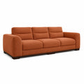 3-Sitzer Sofa Polyester Orange Holzrahmen 220cm