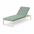 Gartenliege Aluminium Polyester Grün 200x70x35 cm