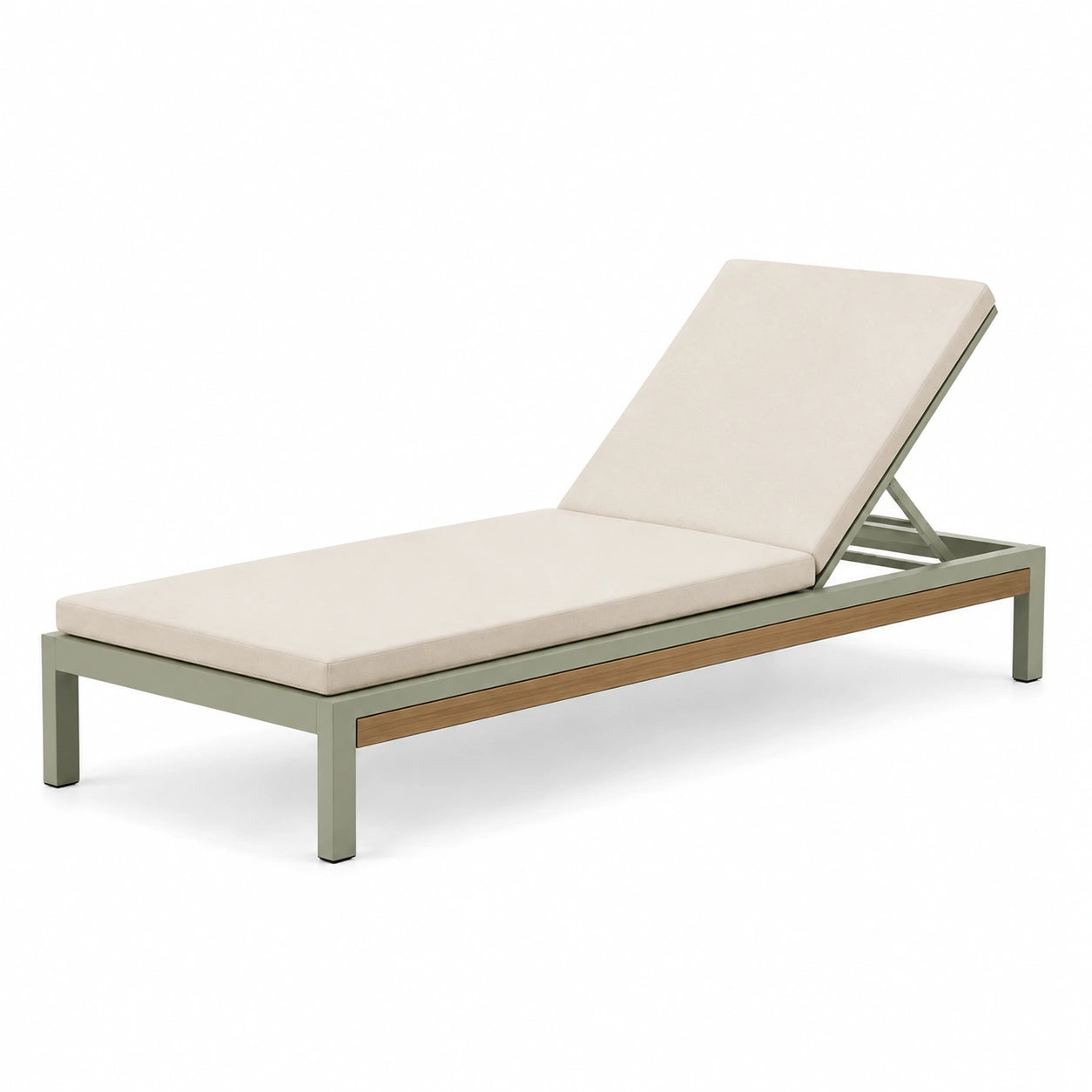 Gartenliege Aluminium Beige mit Polyesterbezug