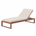 Gartenliege Aluminium Beige Kissen Verstellbar 200x70x35cm