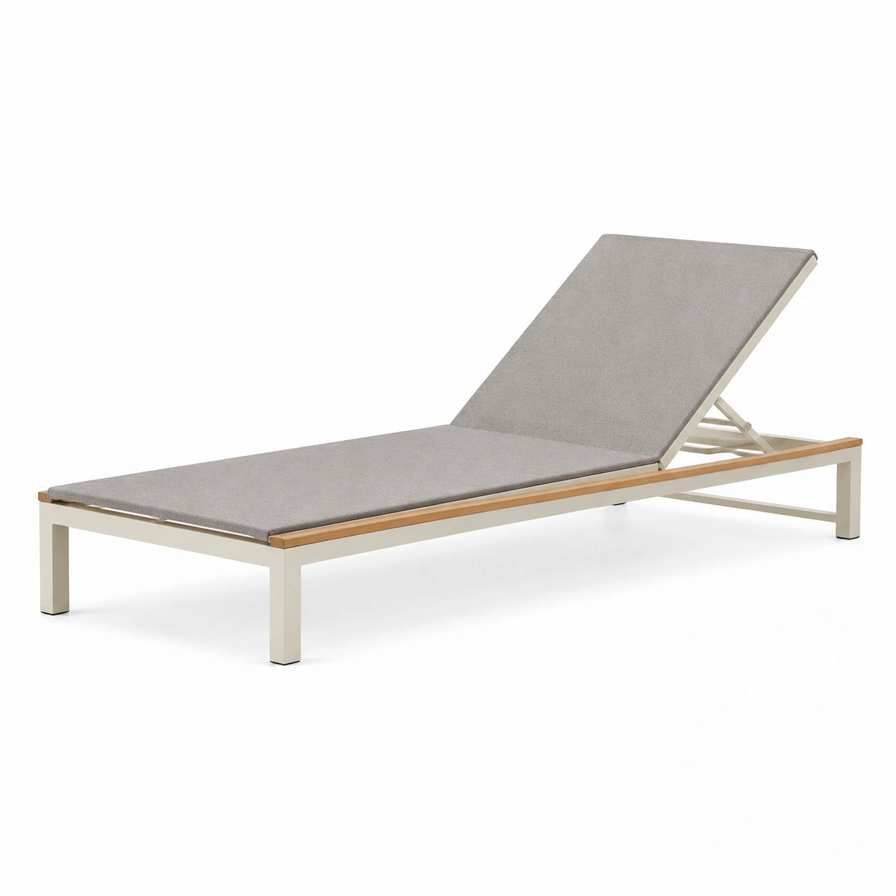 Gartenliege Aluminium mit Polyestergewebe Grau