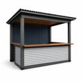 Outdoor Bar aus Metall und Holz 150 x 100 x 200 cm