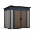 Polyethylen Gartenhaus in Holzoptik 213 cm x 130 cm x 198 cm