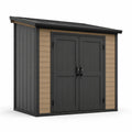 Kunststoff Gartenhaus 200x130x200 cm Braun/Schwarz