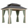 Pavillon mit Aluminiumrahmen und Vorhängen 300x300x250 cm