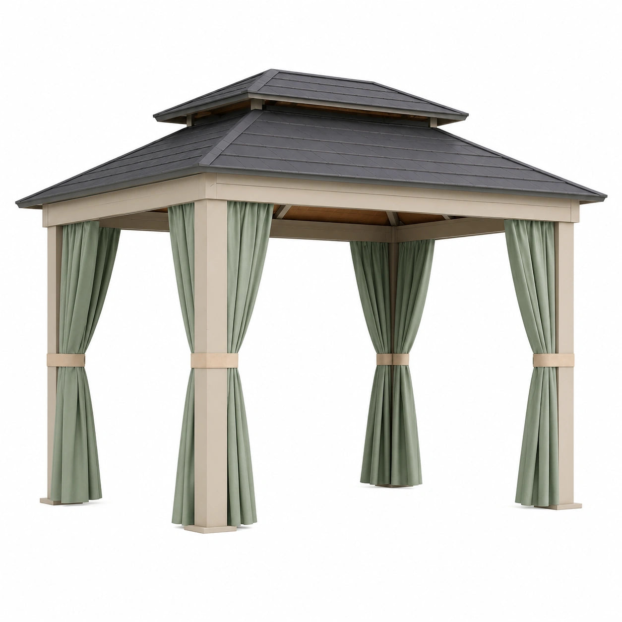 Pavillon mit Aluminiumrahmen und Vorhängen 300x300x250 cm