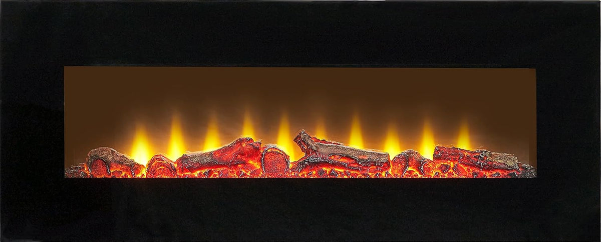 Sureflame Elektrokamin, 107 cm, Schwarz, WM-9331 Elektrischer Wandkamin mit Fernbedienung