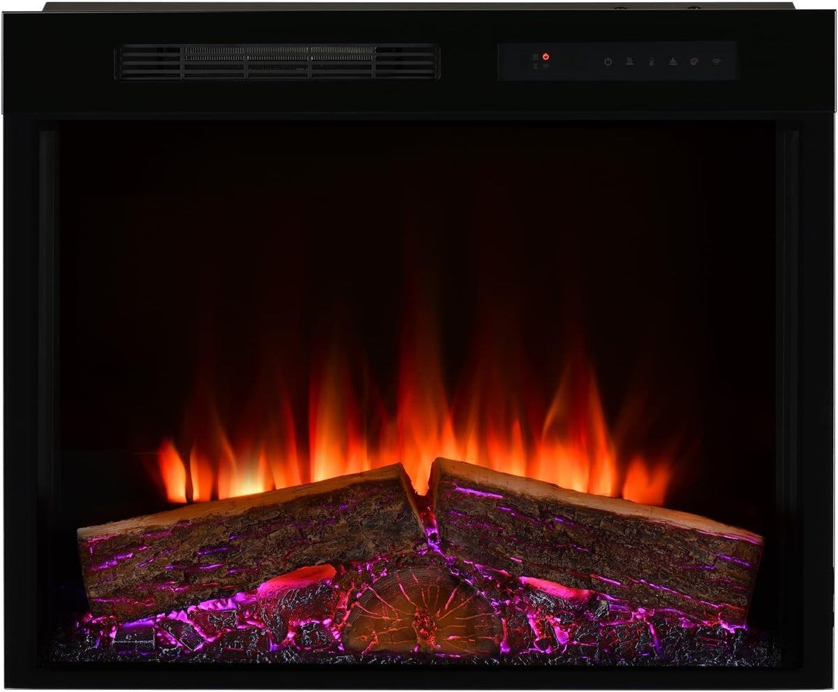 DIMPLEX Elektrokamin, 2 kW, Schwarz, Spark 28' Einsatz - Wandkamin - LED Elektro Kamin mit, Regelbarer Flammengeschwindigkeit & Helligkeit - Timer &