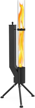 Holzpellet Feuerschalen & -körbe, Transparent, Terrassenheizer, rauchfreier Außenofen mit spiralförmiger Flamme