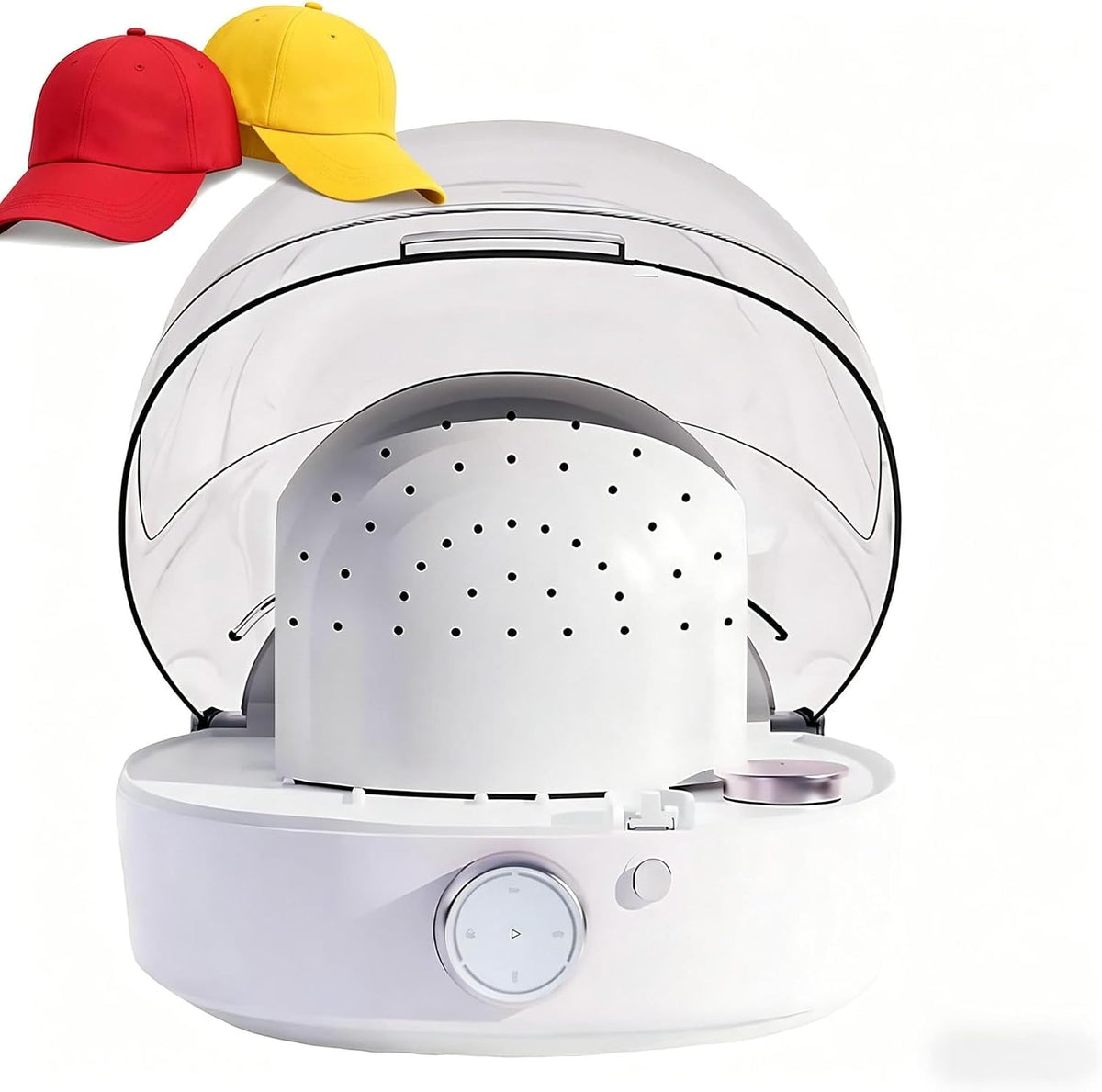 SYSXLT Dampfglätter, Grau, Smart Hutreiniger-Maschine, automatischer Kappendampfer, Dampfreinigung, Bügeln, Kappenform-Restaurator