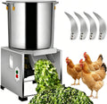 GSHSHOU Universalzerkleinerer, 200Kg, Silber, Gewerbliche Küchenmaschine 75- /H, Gewerblicher Gemüsehacker, Große Einfüllöffnung