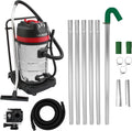 MAXBLAST Staubsauger, 3000 W, 7,5m, 80 L, Schwarz, Nass- & Trocken Industrie, Motor, Dachrinnenstangen Set, 5m Schlauch