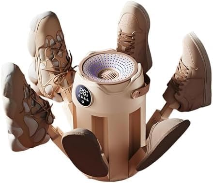 Stiefeltrockner Schuhputzsets, Schwarz, & Wärmer, 6-Arm-Handschuhtrockner mit 360° Heißluftzirkulation, Digital-Touchscreen