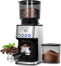 URintells Cuising Kaffeemaschine, Silber, Espressomühle, Burr Kaffeemühle mit 51 Mahlgradeinstellungen, Präzisions-Timer