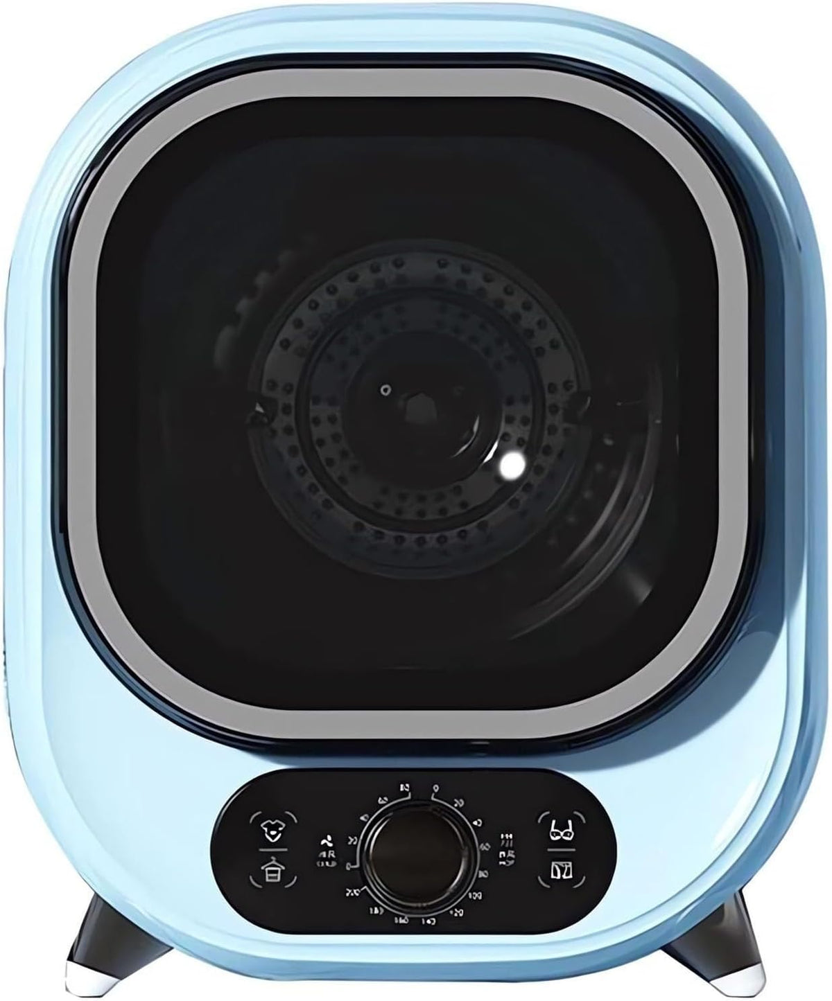 TRTDYFKH Wäschetrockner, 35 dB, 5 kg, Blau, Tragbarer Kondenswassertrockner 0-200 Minuten heiße