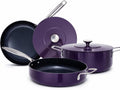 Nuwave Topf- & Pfannensets, Schwarz, Essential Series 5-teiliges Keramik-Kochgeschirr-Set, PFAS-frei, Duralon G11 blaue Beschichtung