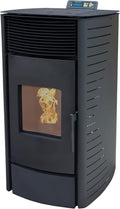 Nemaxx Pelletheizungen, 13,6 kW, 300 m, Schwarz, ® P12 Pelletofen A+ bis ³, Auto-Reinigungszyklus, ECO-Modus