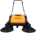 lousriyy Kehrer, 105 cm, 3680 m, 55 l, ABS, Nylon, Schwarz, Kehrmaschine manuelle mit Kehrbreite, Behälter und ²/h Kehrleistung