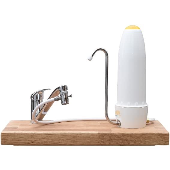 harmonei Wasserhahnfilter, Grau, Wasserfilter ® mit 4-fach Filtersystem, energetisiert, Tischmodell