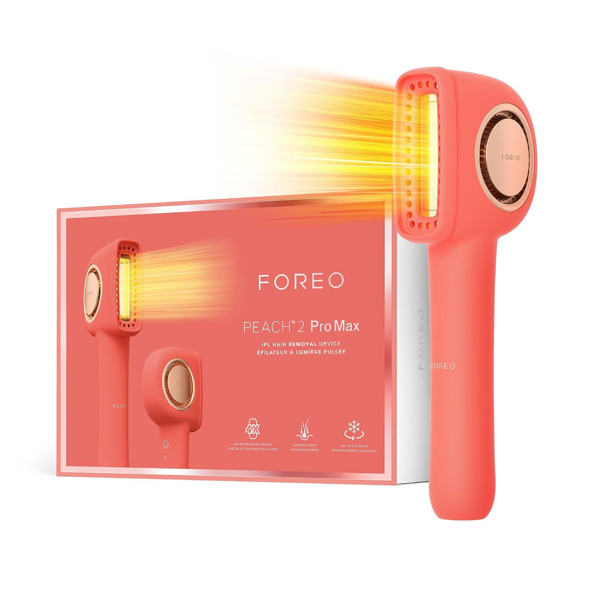 FOREO Systeme, Schwarz, PEACH 2 Pro Max IPL-Haarentfernungsgerät - Beauty & Pflege, IPL-Enthaarung, Laserenthaarung