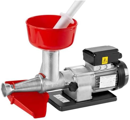 TRE SPADE Zentrifugal-Entsafter, 1,5 mm, Silber, Sogo, elektrische Tomatenpresse, Größe 3, Motor 0, 2 PS, Körper aus Gusseisen