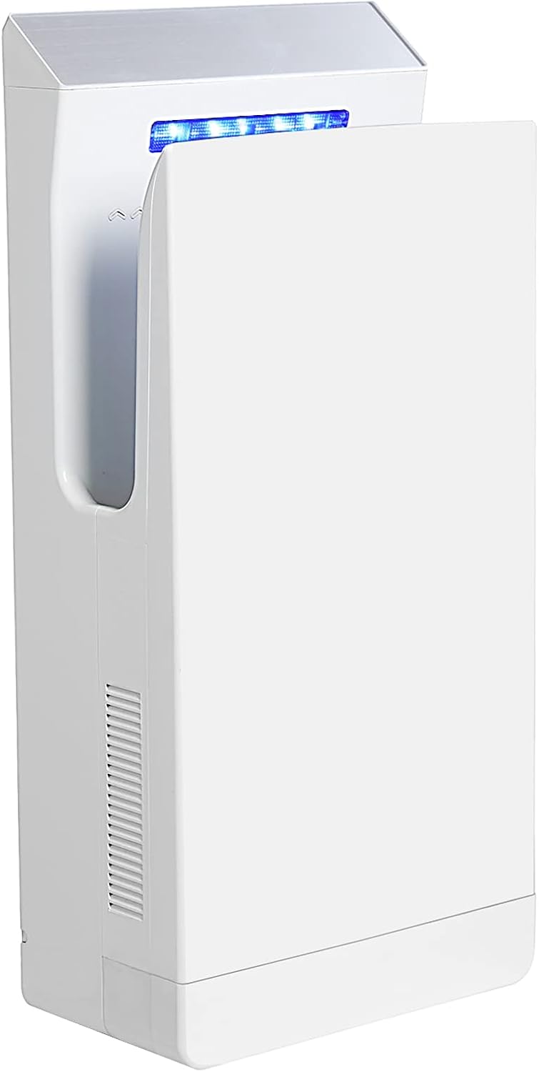 QL Händetrockner, 1350w, Weiß, Elektrisch mit UVC-Sterilisation und HEPA-Filter, Anionen-Funktion, für Gewerbliche Toiletten
