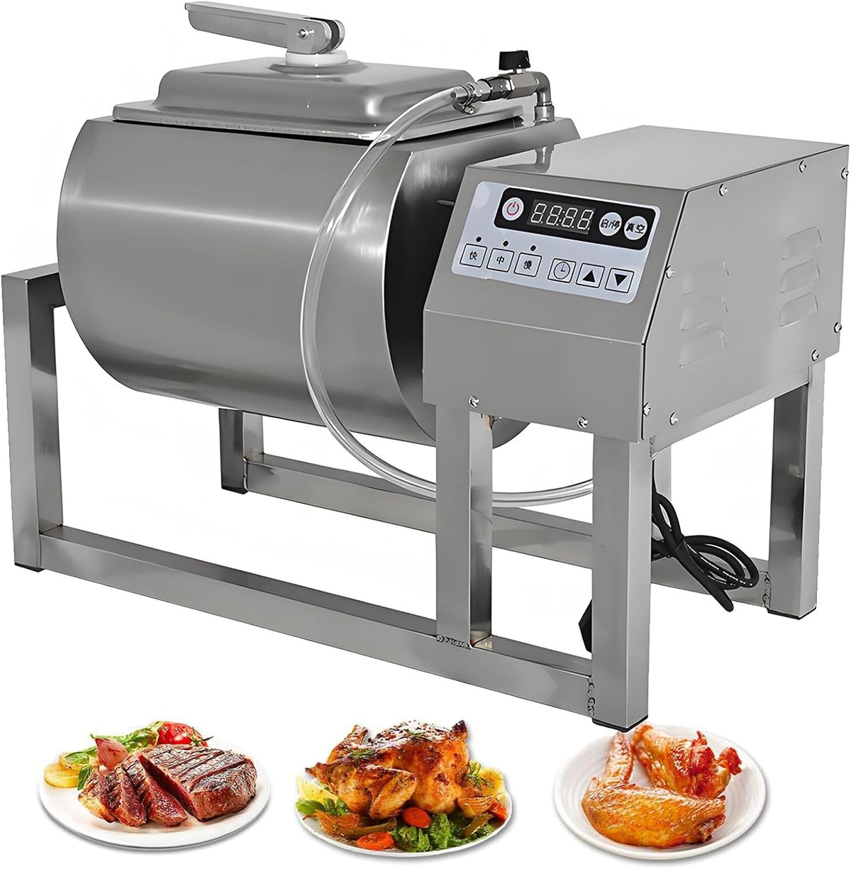 DPDZSW Fleischhämmer & -klopfer, 18 Liter, 10 Kg, Schwarz, Mariniergerät Für Fleisch Mit Ca. Volumen (Max. Fleisch)