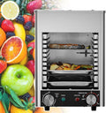 HCAUYNN Elektrische Tischgrills, 110 V, Silber, Steak-Raucher-Broiler, Steakofen Aus Edelstahl, Elektrischer Steak-Heizofen Maschine