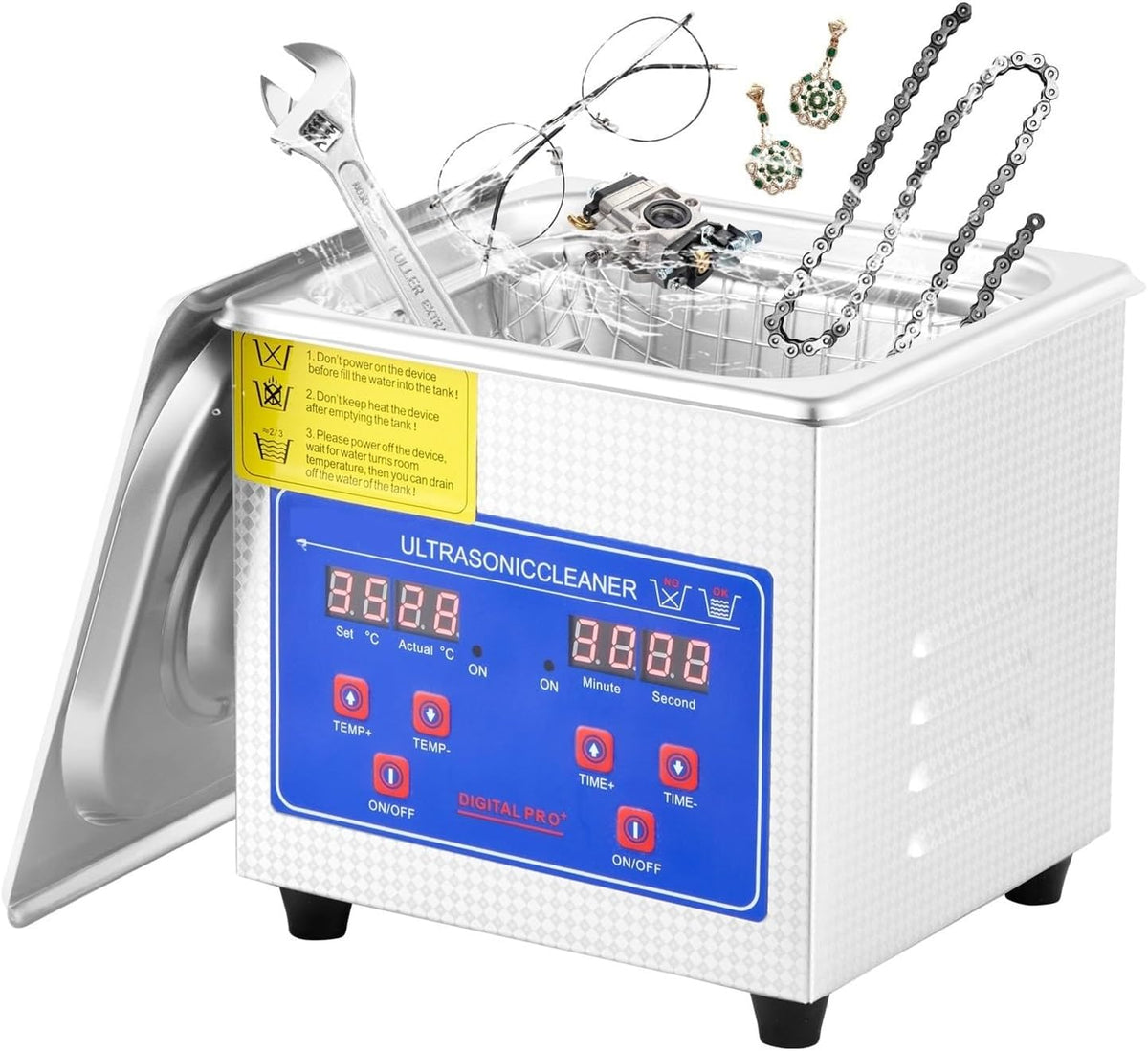 TRDEWR Waschmaschine, 1,3 L, Weiß, Ultraschall Reiniger Gerichte 40HZ Tragbare Diswasher