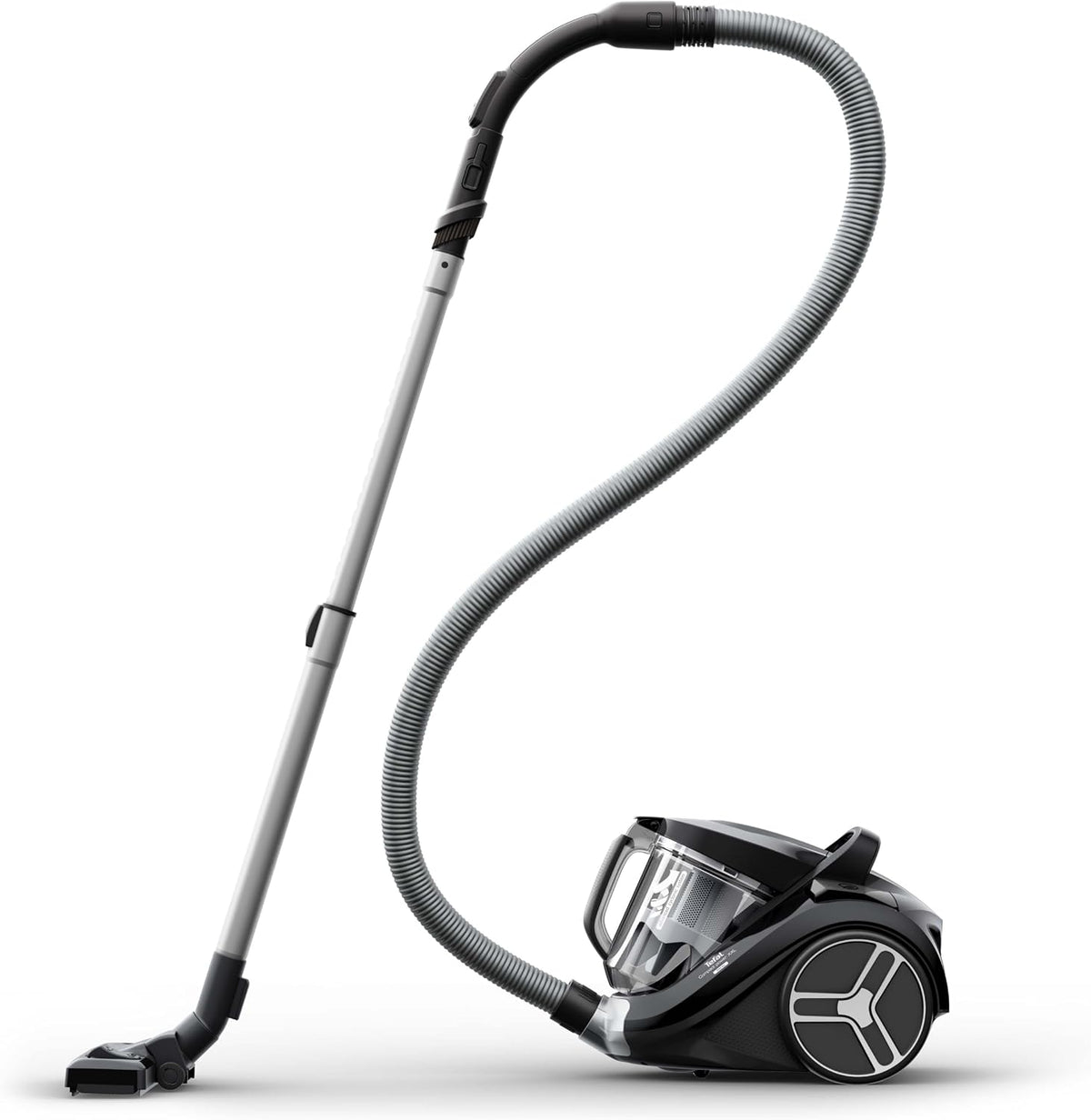 Tefal Staubsauger, 2,5 L, 8,8m, Schwarz, Compact Power XXL Cyclonic Animal Auto, beutellos, Behälter, Reichweite