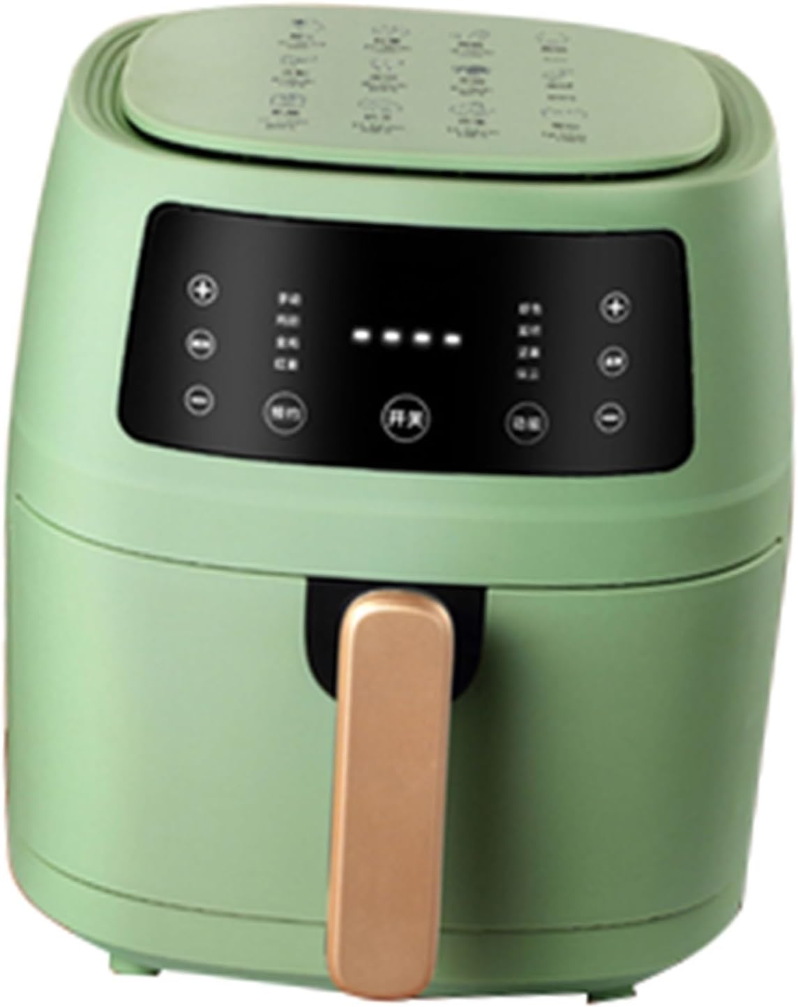 YRPEVFGAS Heissluftfritteuse, 6 l, Grün, PLJKIHED Heißluftfritteuse, für den Haushalt, Smart Touch, vollautomatische