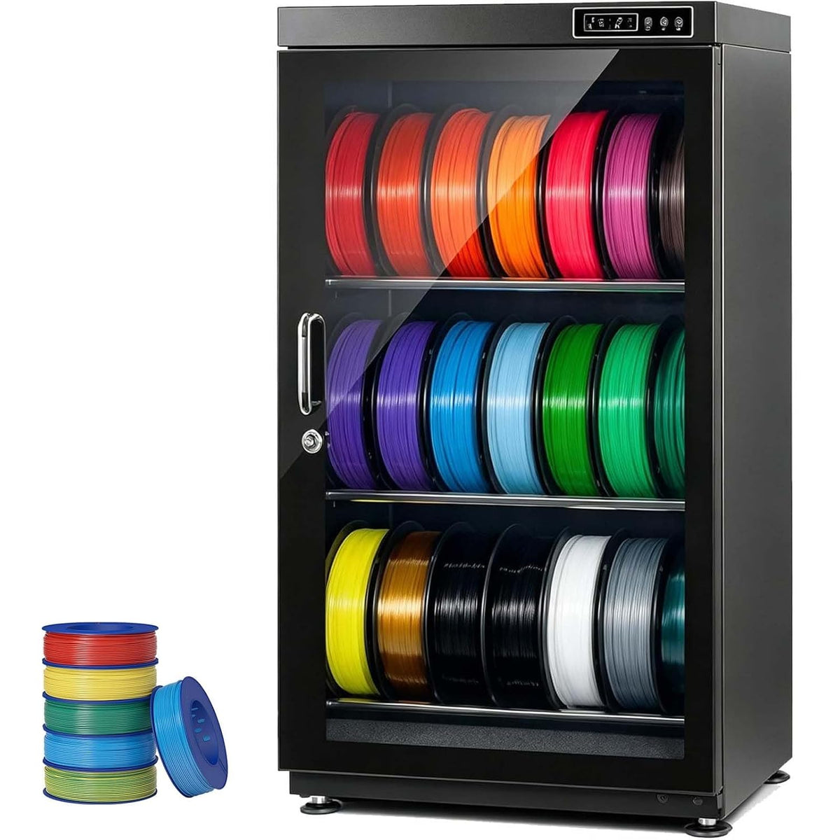 SENODON 3D-Drucker, Grau, Trockenschrank für 3D-Druckfilament, feuchtigkeitsbeständiger Schrank, Einstellbare Luftfeuchtigkeit 15