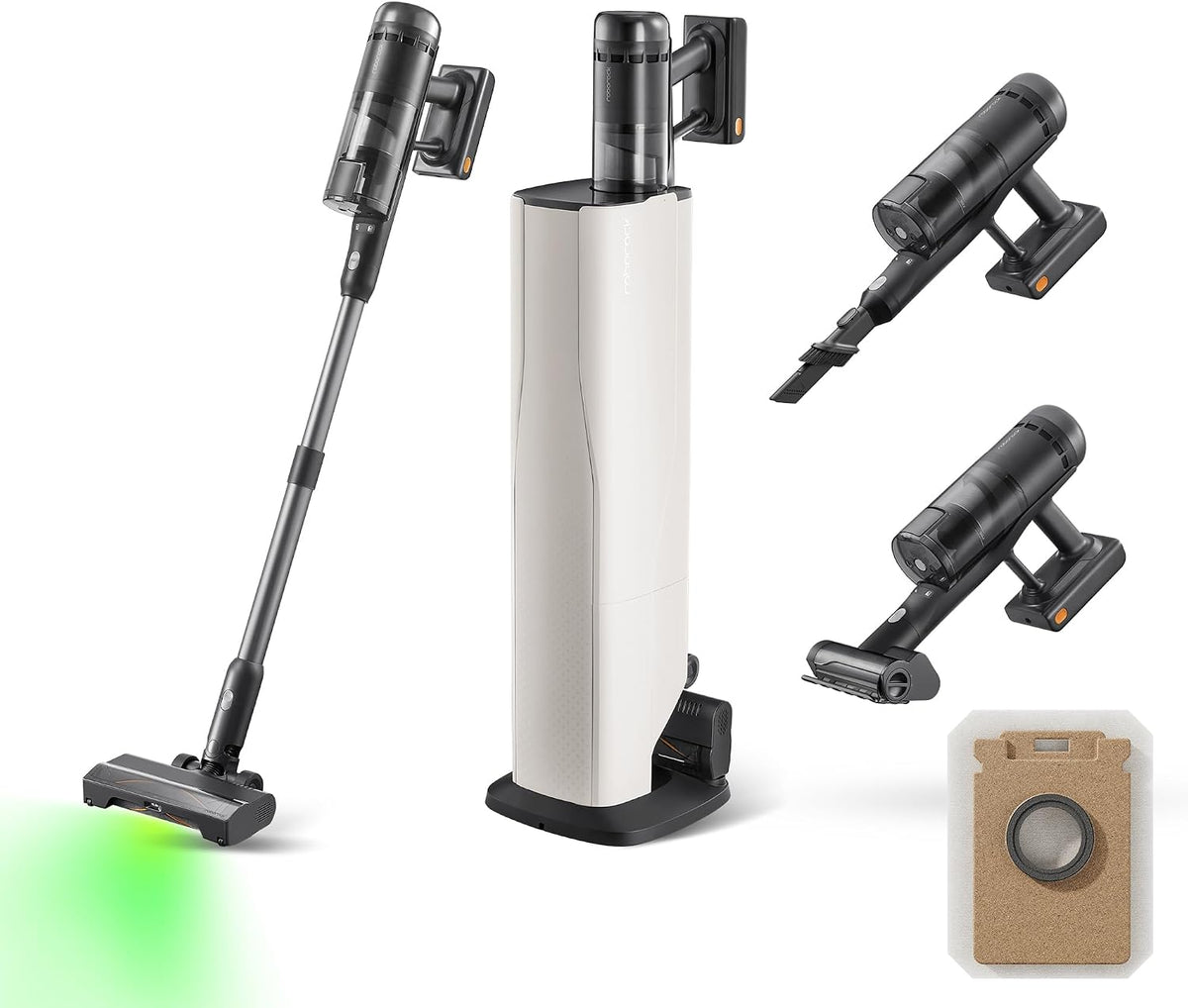 roborock Staubsauger, Schwarz, H60 Hub Ultra Akku mit Absaugstation, 210AW/90 Min Eco