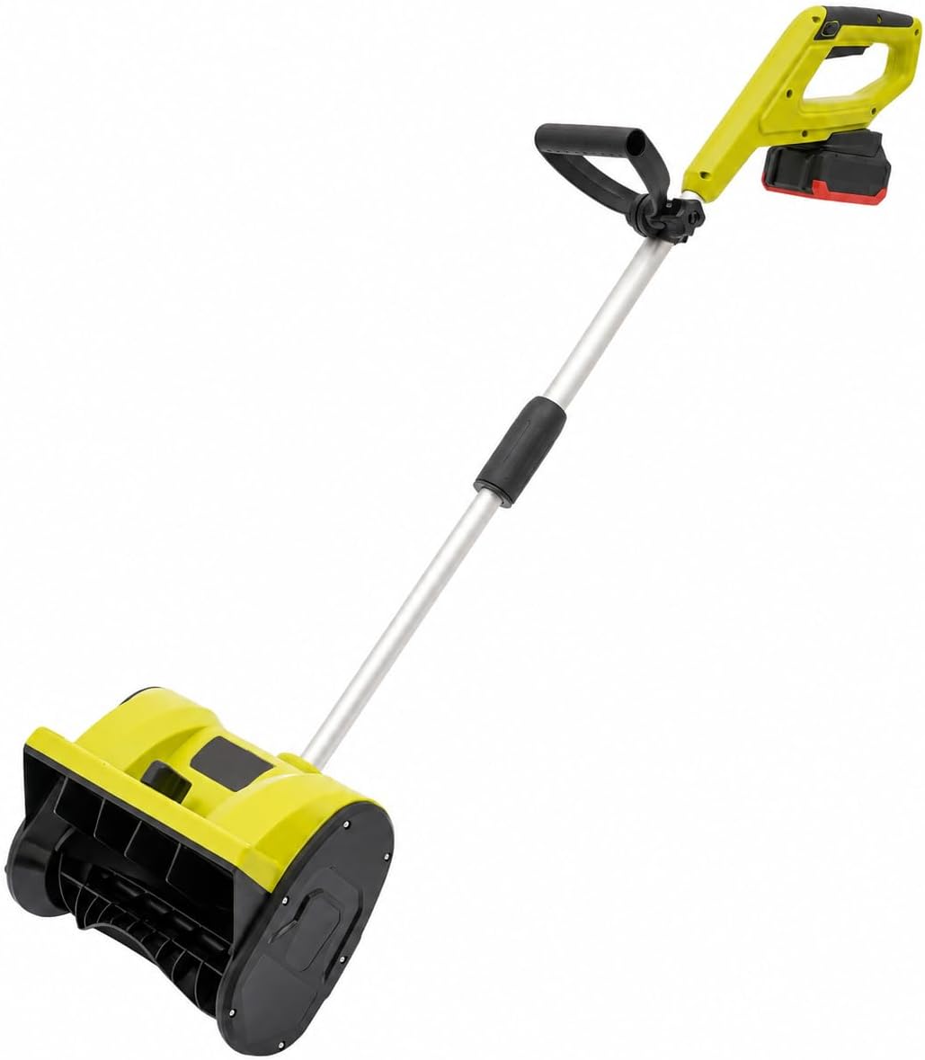 ravixia Schneefräse, 1200 W, 4.0 Ah, 32 cm, 16 cm, Grün, Akku mit Motor und Lithium Akku, Arbeitsbreite, Auswurfweite 8 m