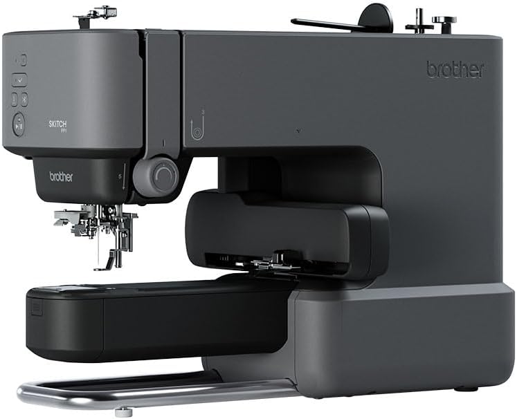 Hobbyplotter Stickmaschinen, Schwarz, Brother PP1 'Skitch' - Freiarm-Stickmaschine