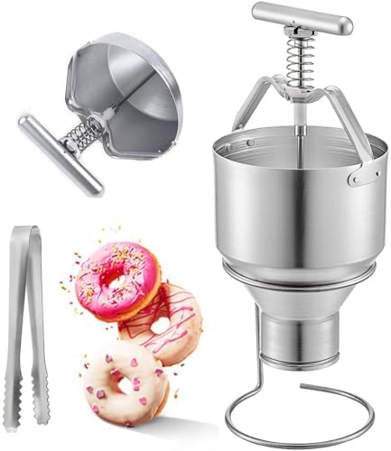 Automatischer Donut-Maker, Grau, mit verstellbarem Depositor für Zuhause, Küche und Bäckerei