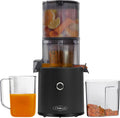 Omega Zentrifugal-Entsafter, 1,9 l, Schwarz, JC2022BK11 Slow Masticating Cold Press Gemüse- und, mühelose Serie für Chargenentsaften