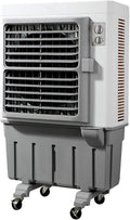 MYUYEE Dunstabzugshaube, 120 L, Weiß, Tragbarer Verdunstungsluftkühler Ventilator, Sumpfkühler mit 3 Geschwindigkeiten & Rädern für Indoor