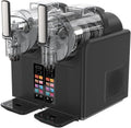 CGLYYDS Eismaschine, 39,8 × 19 × 40,7 cm, 2,0 l / 68 oz, 185 W, Schwarz, Slush-EIS-Maschine, Kaltgetränkemaschine