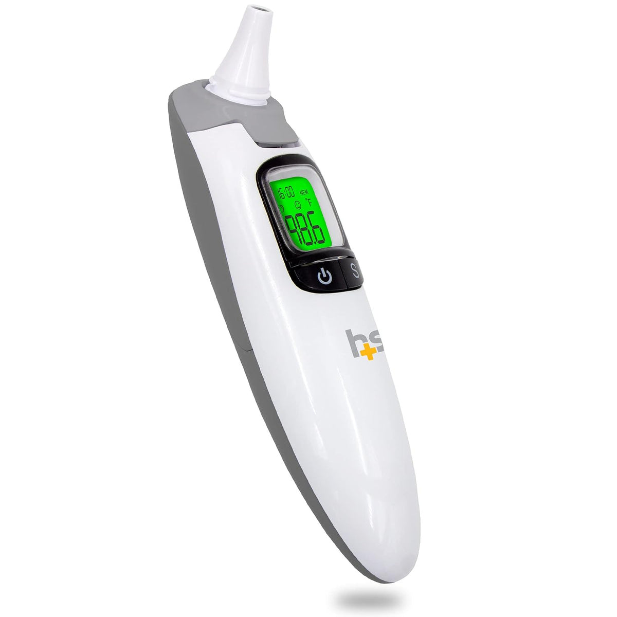 HealthSmart Fieberthermometer, Schwarz, Sprechendes Infrarot-Thermometer für Ohr und Stirn, keine Sondenabdeckungen erforderlich