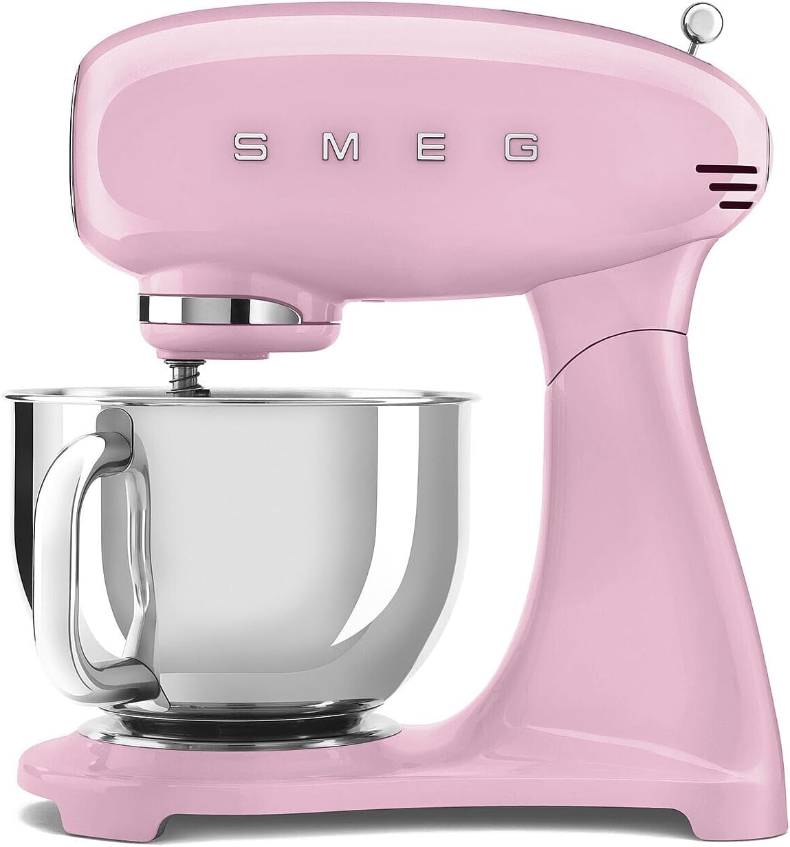 Smeg Knet- & Rührmaschinen, 4,8 l, 800 W, Rosa, SMF05PKEU Planetaria Full Color Knetmaschine, 10 Geschwindigkeitsstufen