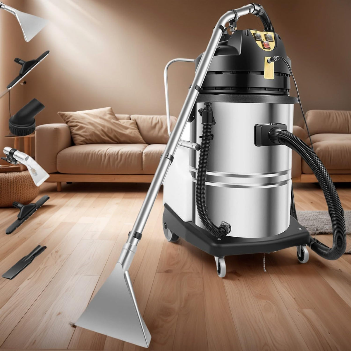 Sofa, 1000 W, Schwarz, 3-in-1-Teppichreiniger, tragbarer Nass- und Trockensauger für Tiefenreinigung von, Polstern und Flecken