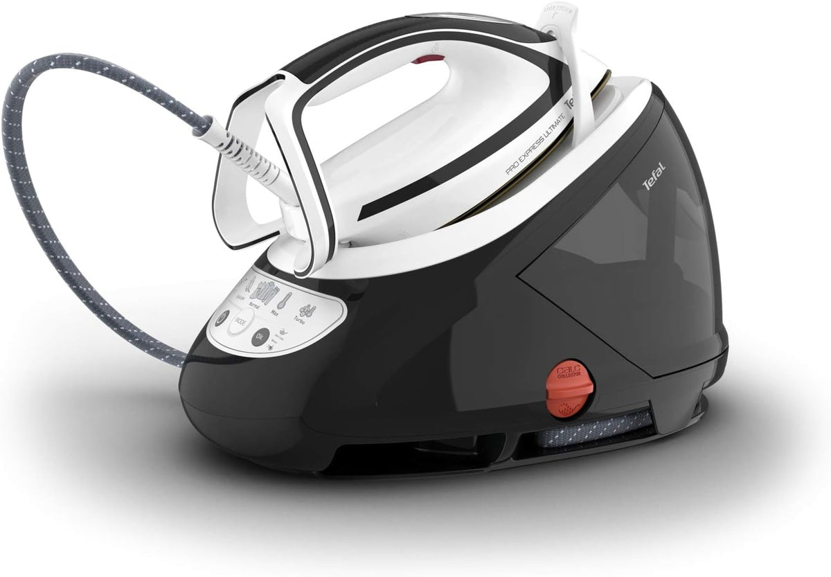 Tefal Dampfbügelstationen, 1,9 L, Schwarz/Weiß, Pro Express Ultimate Dampfbügelstation, starker 8-Bar-Druck, Dampfstoß: 520 g/M