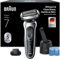 Braun Elektrorasierer, Braun/Silber, Rasierer Herren Elektrisch Series 7, 71-S7200cc, Silber, Kabelloser, Barttrimmer