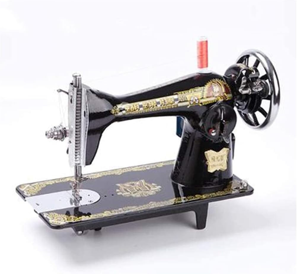 UNbit Nähmaschinen, Schwarz, Sewing Machine Nähmaschine Vintage-Nähmaschine, Haushaltspedal, Desktop-Schneidmaschine für Kleidung