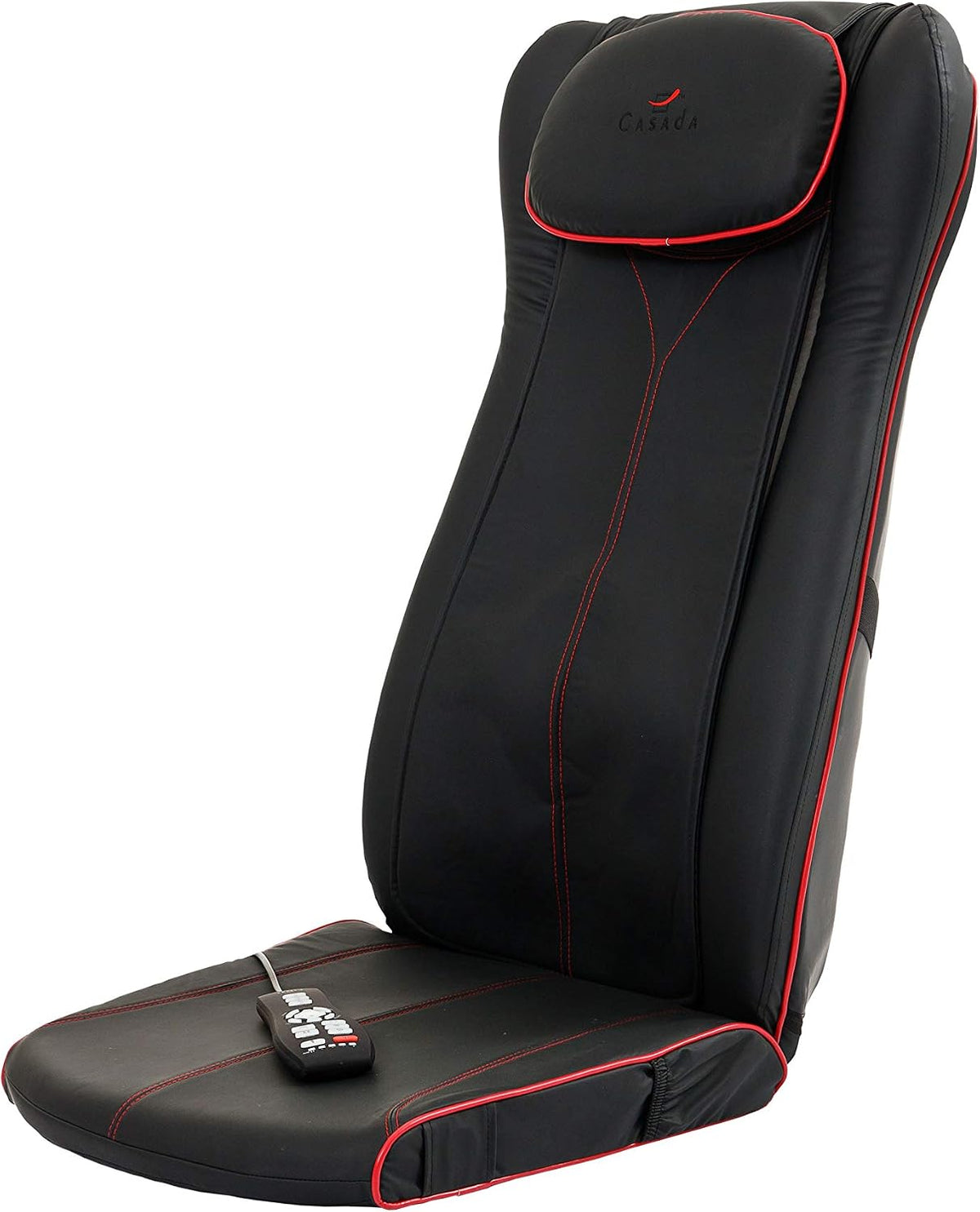 Sofa Casada, Schwarz, Quattromed V BT Massageauflage, Shiatsu Rücken- & Nackenmassage, Wärmefunktion, Bluetooth + Audiostimulation