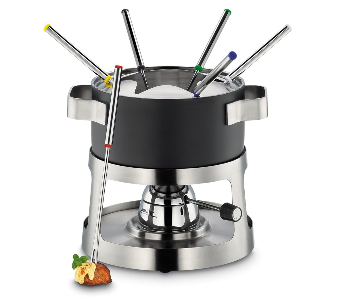 Spring Fleisch-Fondues, Schwarz, 2627506018 Fondue-Garnitur Andermatt mit Gasbrenner