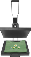 Eieblek Druckpressen, 38x38 cm, 1,4KW, Schwarz, Transferpresse, Heißpressmaschine, Textilpresse T-Shirt Sublimationsmaschine