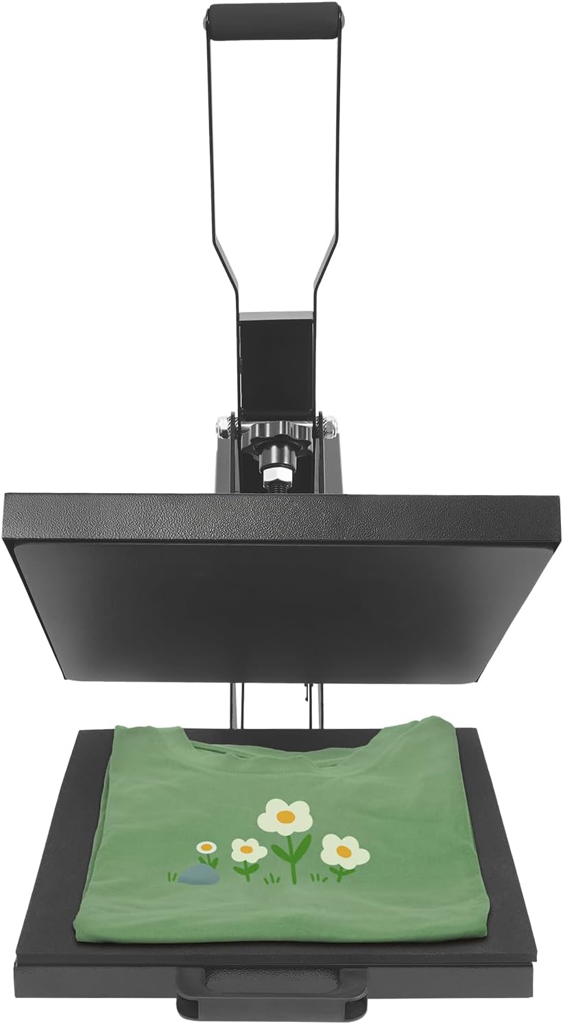 Eieblek Druckpressen, 38x38 cm, 1,4KW, Schwarz, Transferpresse, Heißpressmaschine, Textilpresse T-Shirt Sublimationsmaschine
